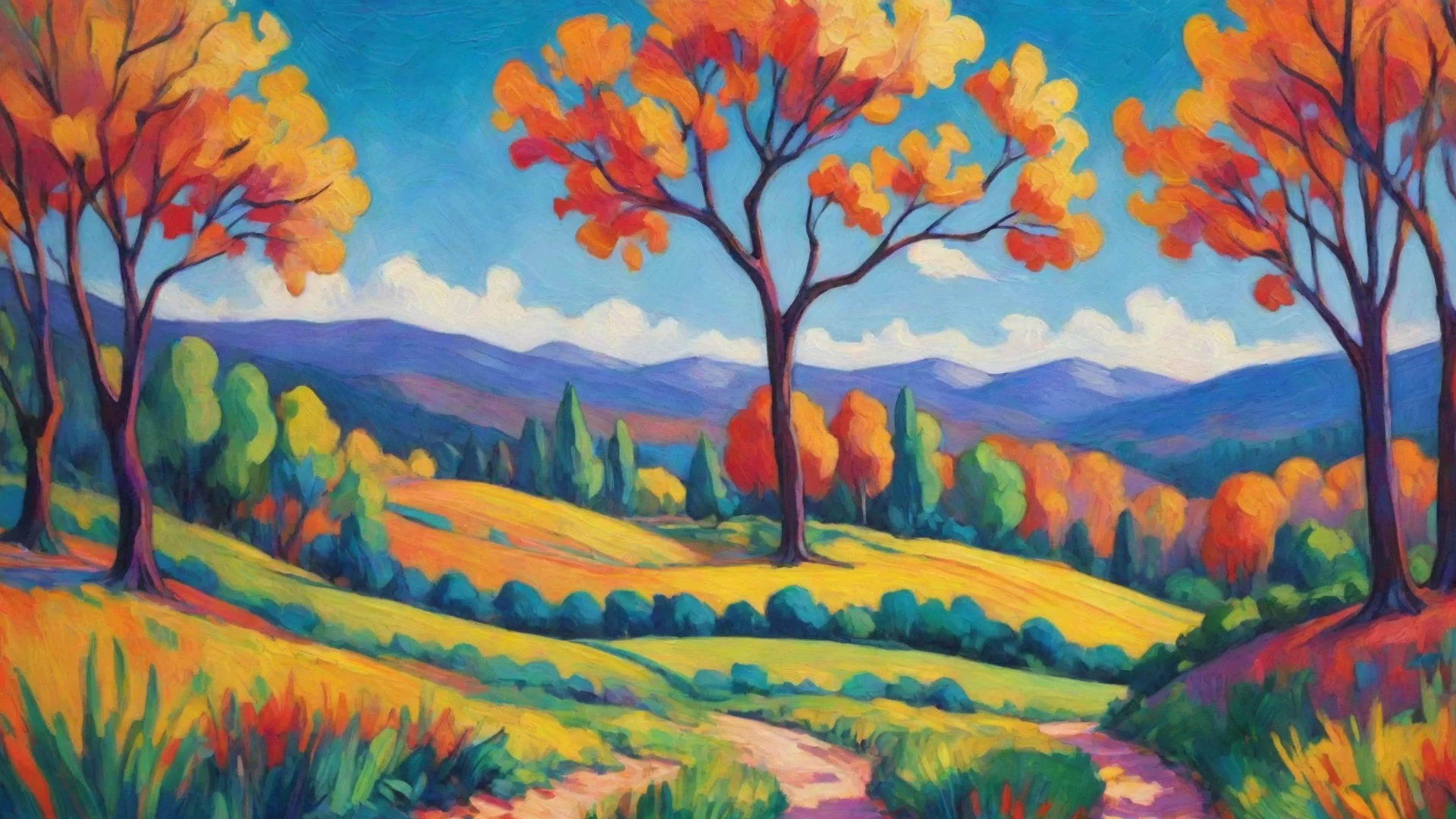 aiamazing relaxing landscape fauvist colorful wow aesthetic awesome portrait 2 wide