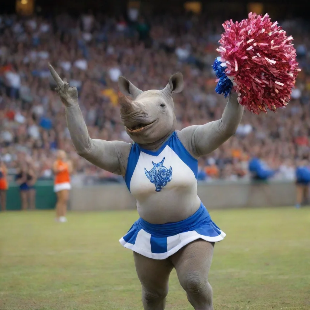 aiamazing rhino cheerleader  awesome portrait 2