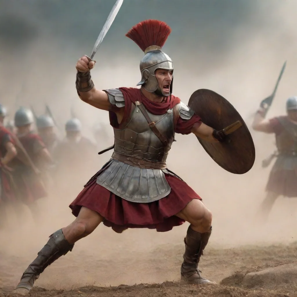 amazing roman soldier in battle  awesome portrait 2