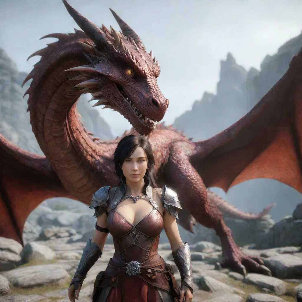 aiamazing romantic female dragon first person awesome portrait 2