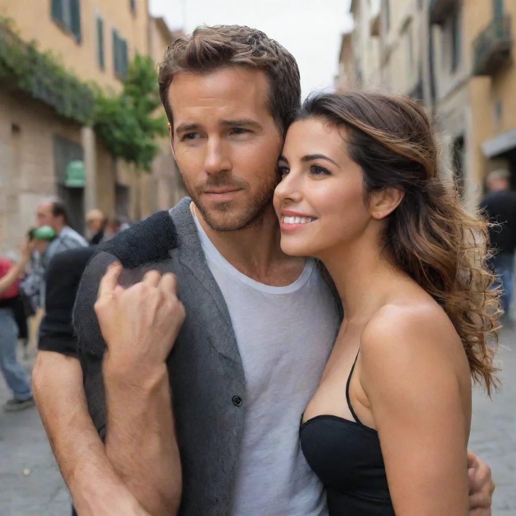 aiamazing ryan reynolds with an italian girl awesome portrait 2