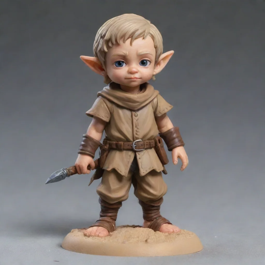 amazing sand colored halfling awesome portrait 2
