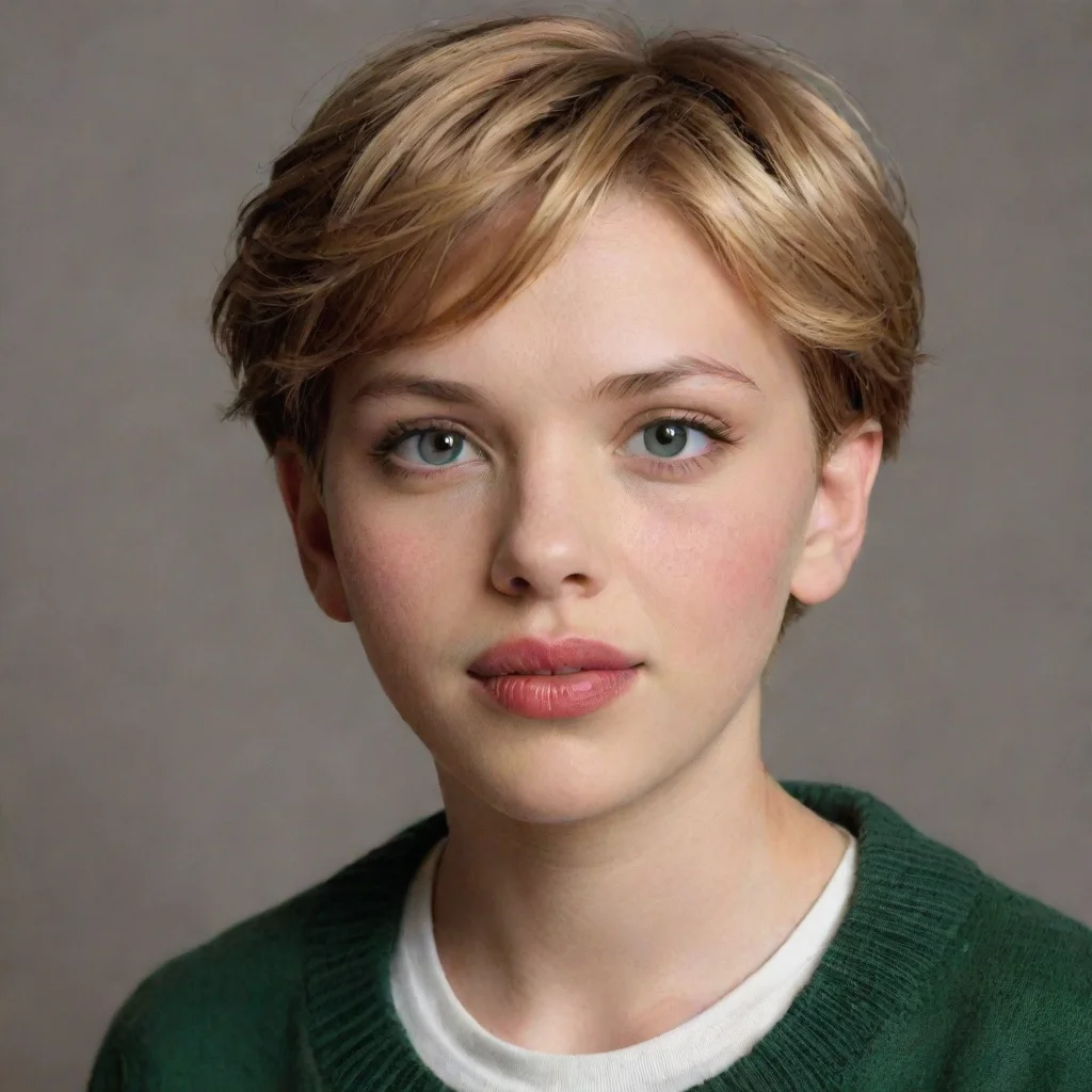 aiamazing scarlett johansen as a boy awesome portrait 2