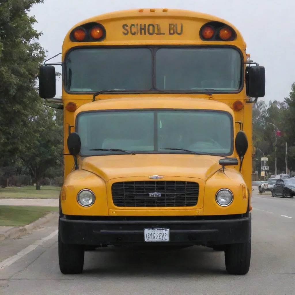amazing school bus awesome portrait 2