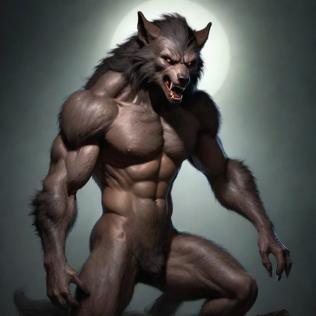 aiamazing seductive werewolf anthropomorphic awesome portrait 2