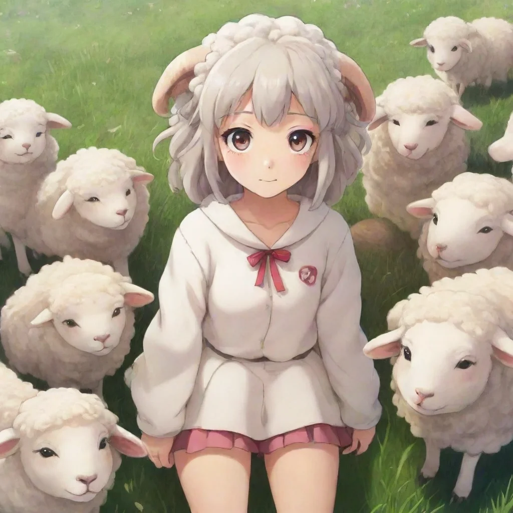 aiamazing sheep girl anime awesome portrait 2