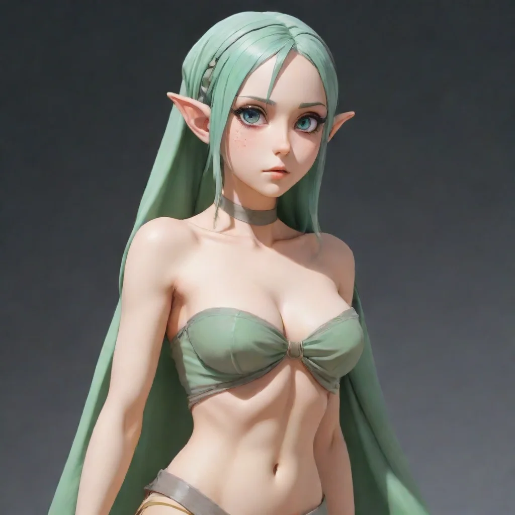 aiamazing slave elf woman damaged cloth shy anime awesome portrait 2