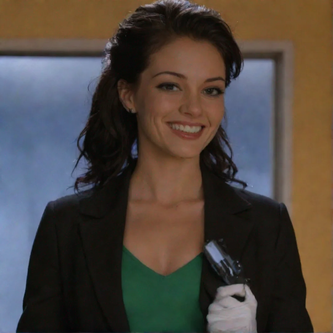 amazing smile with  black gloves and  gun hd awesome portrait 2