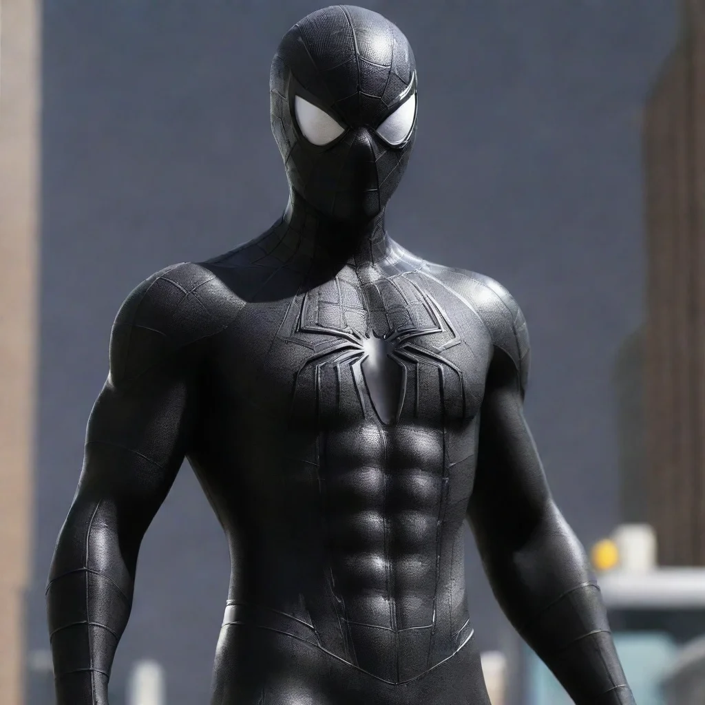 amazing spiderman black suit awesome portrait 2