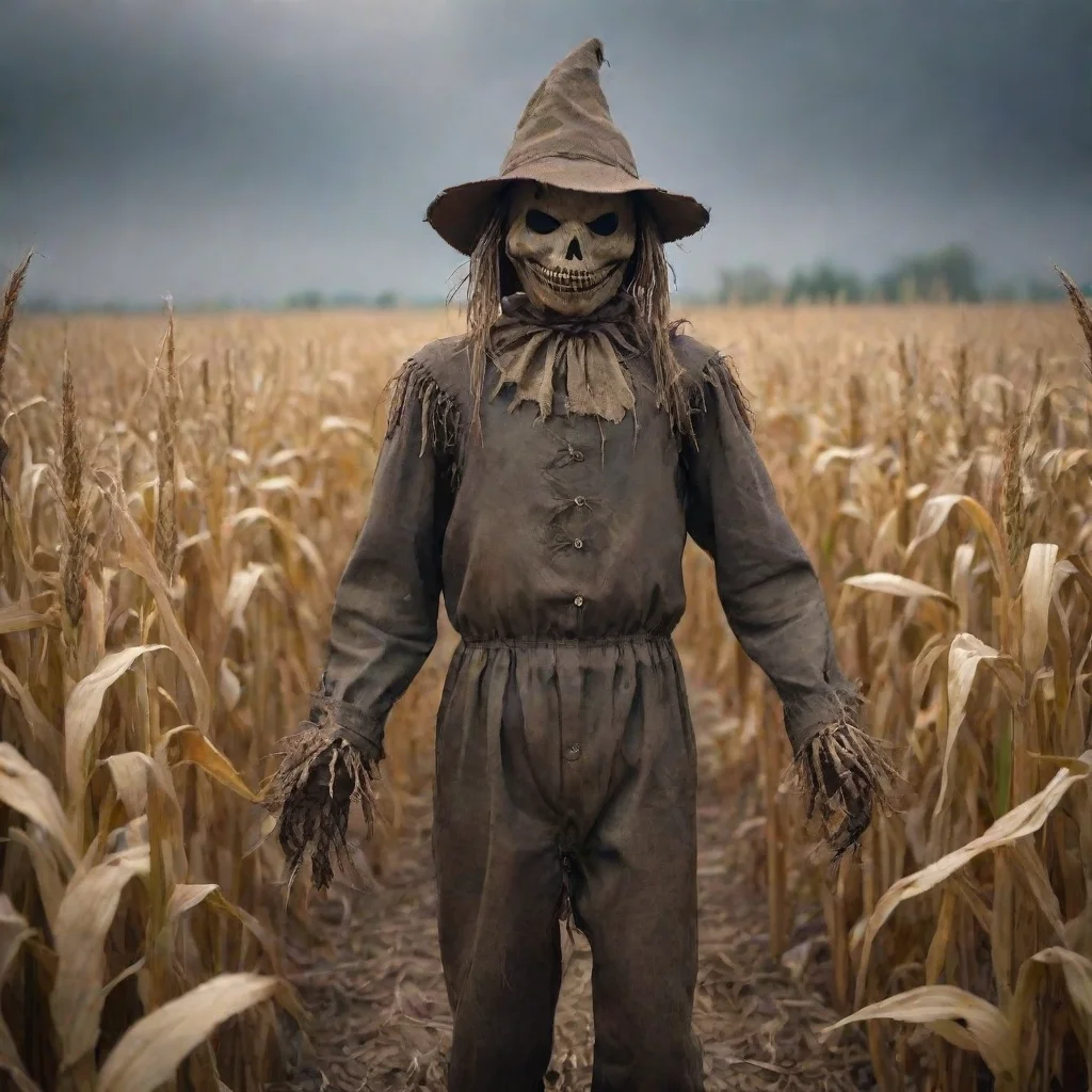 aiamazing spooky scarecrow in corn field dark horror 1800 awesome portrait 2