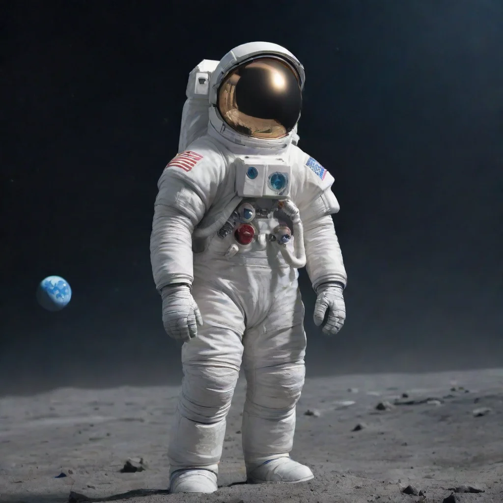 amazing standing tall astronaut  awesome portrait 2