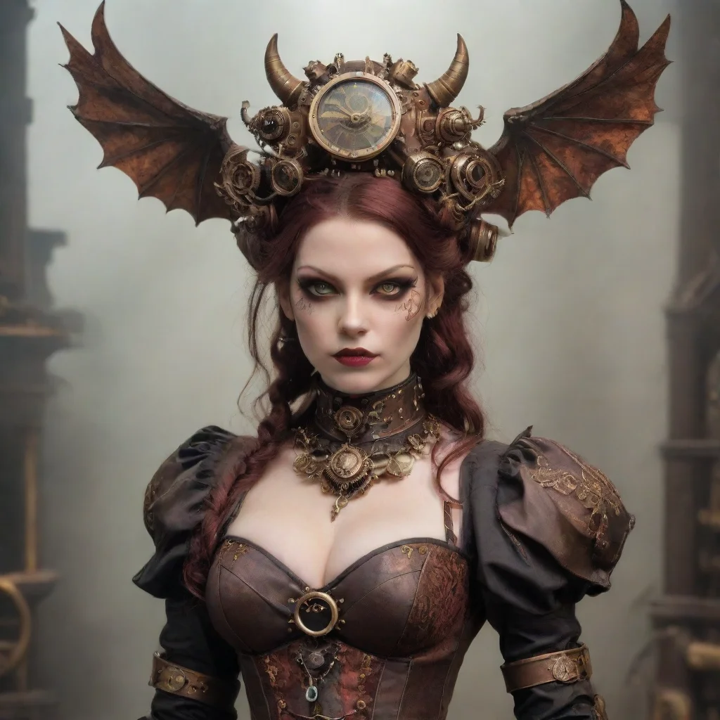 aiamazing steampunk demon beauty grace awesome portrait 2