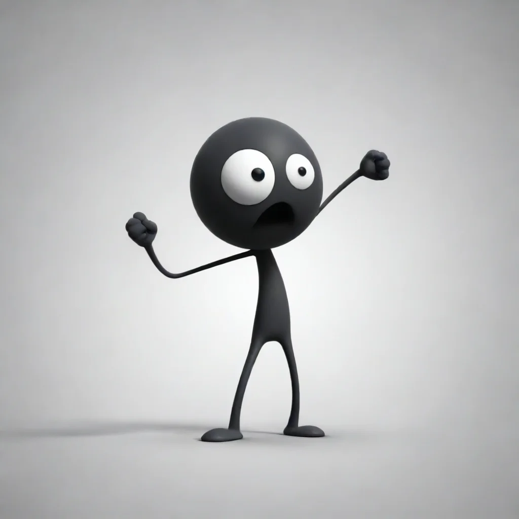 amazing stickman very angry awesome portrait 2
