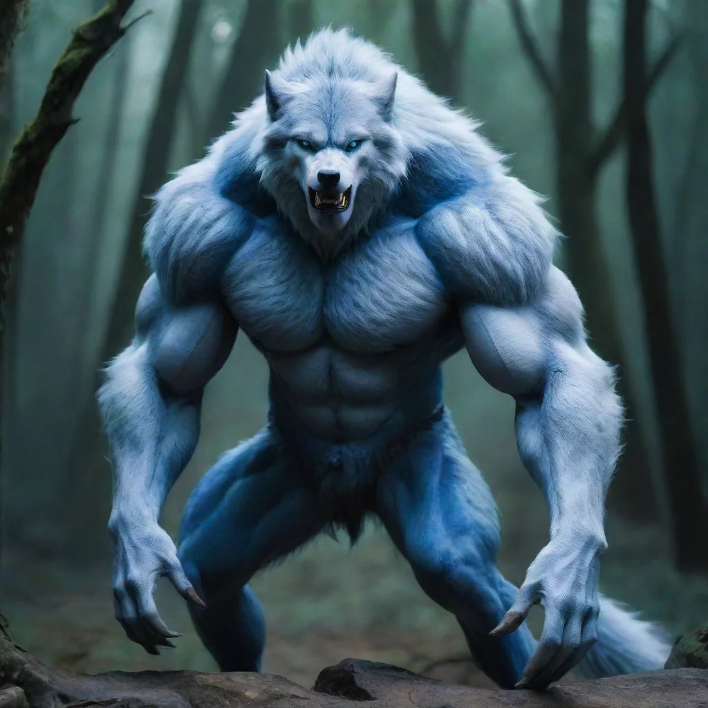 amazing strong blue wolf confident awesome portrait 2