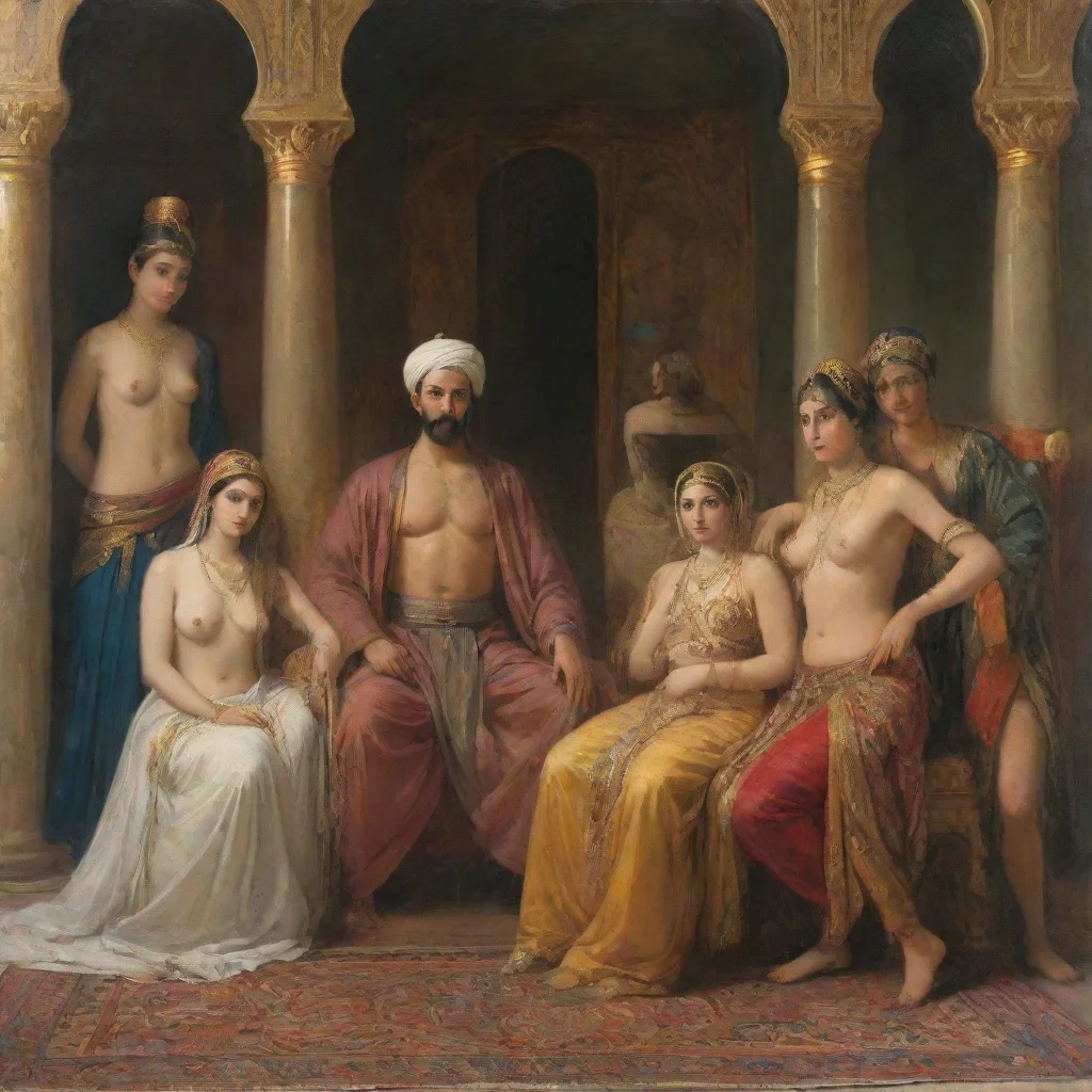amazing sultan and his harem awesome portrait 2