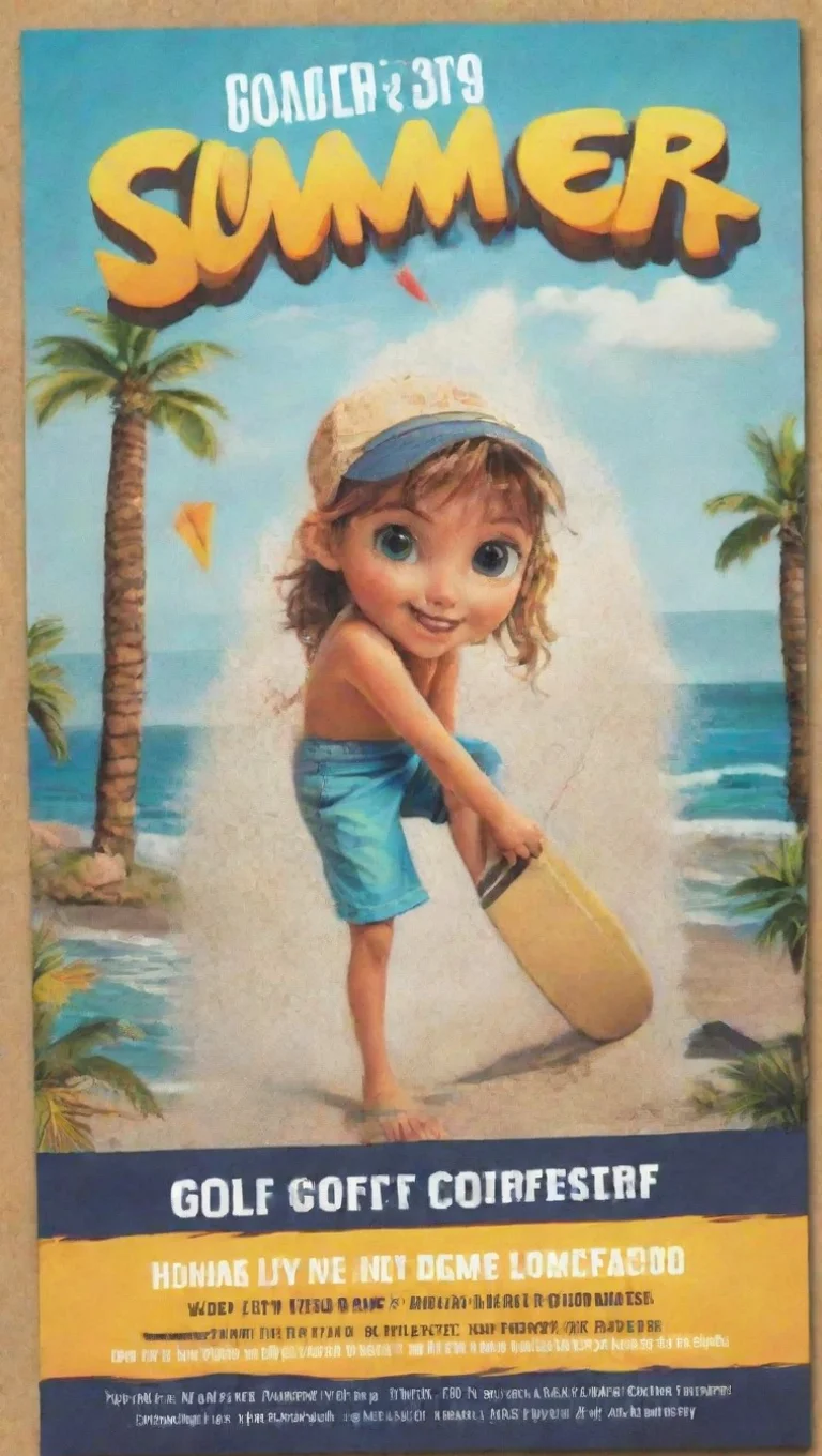 aiamazing summer golf camp flyer surf to turm themed awesome portrait 2 tall