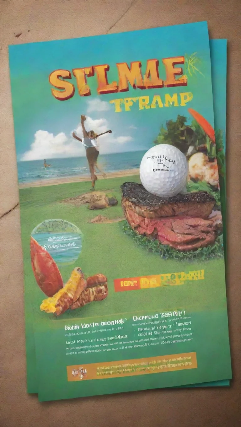 aiamazing summer golf camp flyer with surf to turf theme awesome portrait 2 tall
