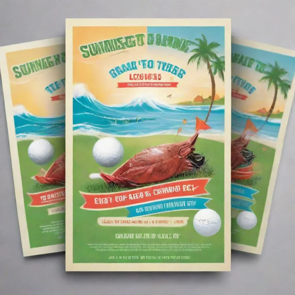 aiamazing summer golf camp flyer with surf to turf theme awesome portrait 2
