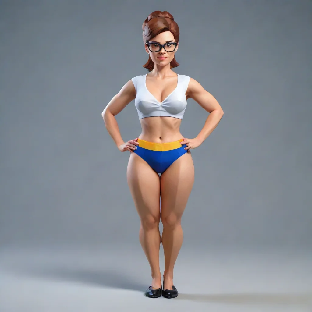 aiamazing super nerd woman wedgie low poly awesome portrait 2