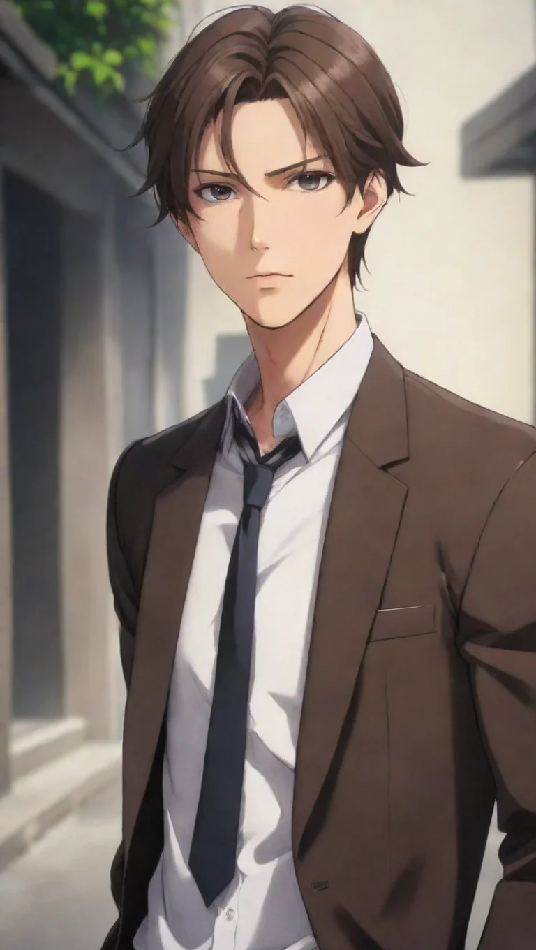 aiamazing tall dark and handsome anime character boffy brown hair light stuble masculine awesome portrait 2 tall