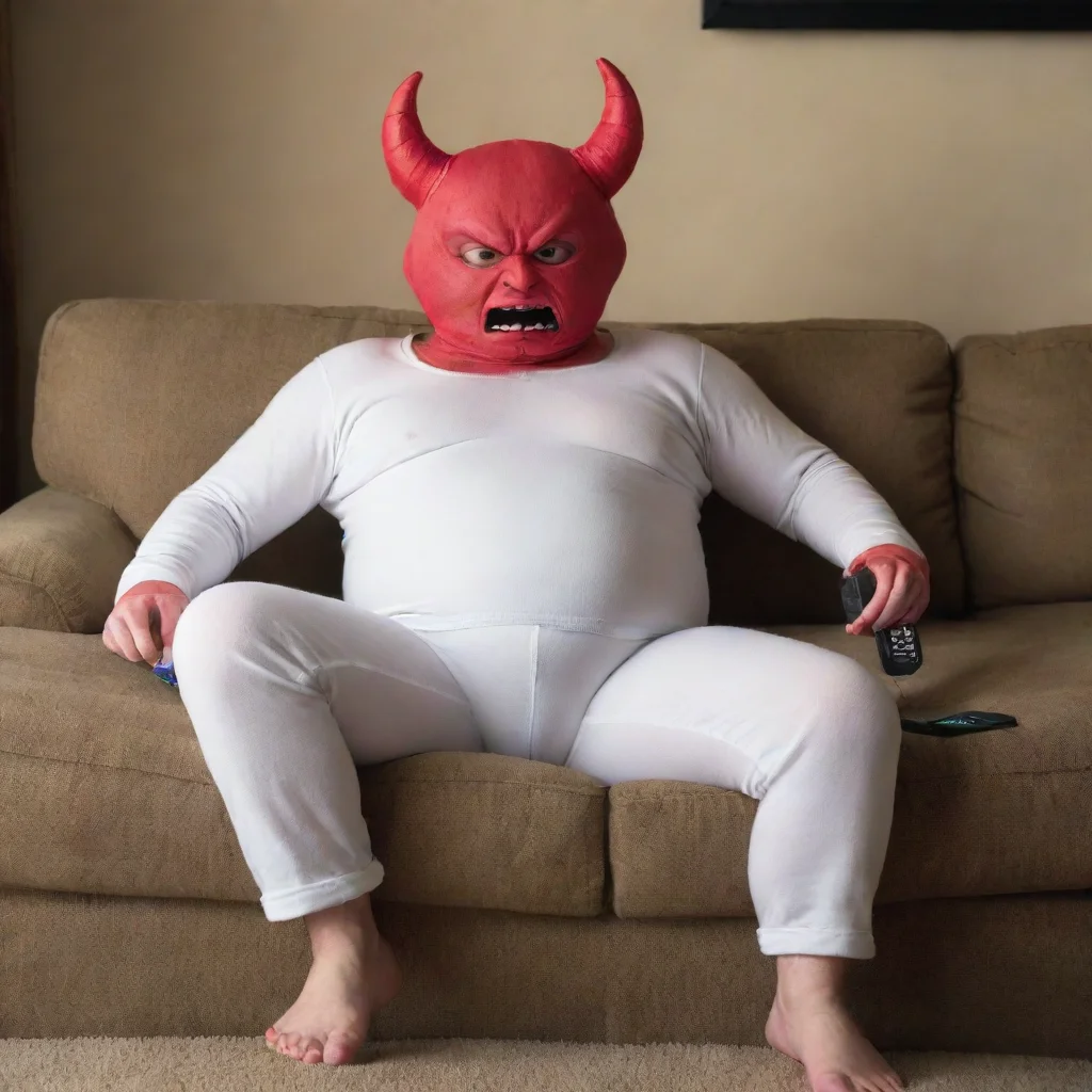amazing the devil in white underpants with tv remote on the couch awesome portrait 2