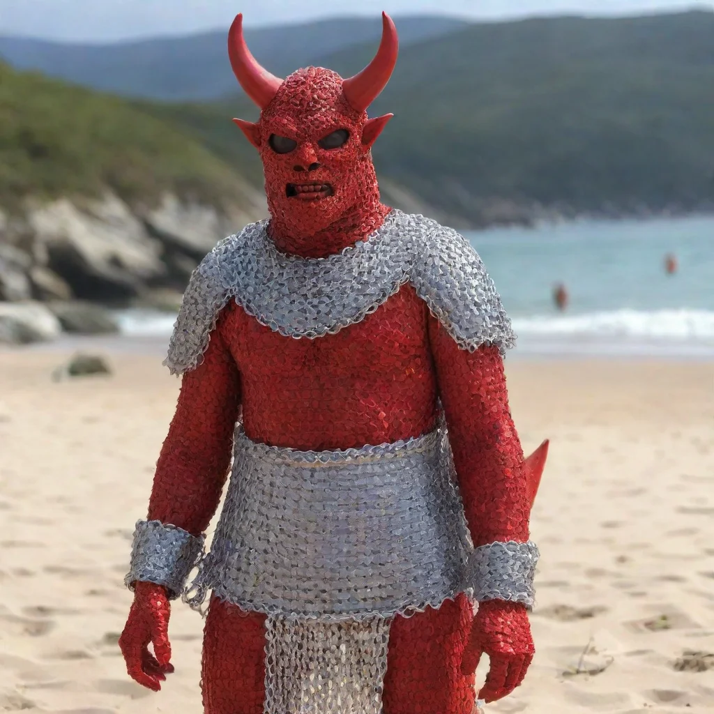 aiamazing the devil on holiday wearing chainmail awesome portrait 2