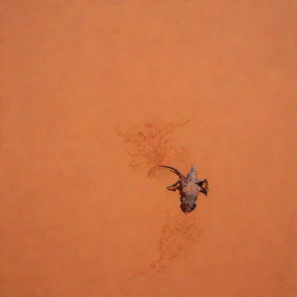 aiamazing the devil sunbaking on red sand awesome portrait 2