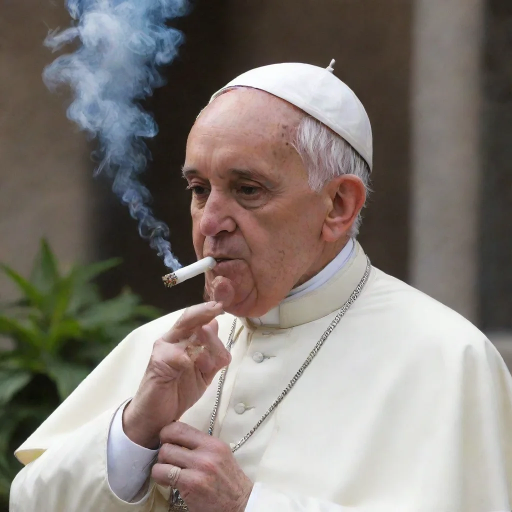 amazing the pope smoking marihuana awesome portrait 2