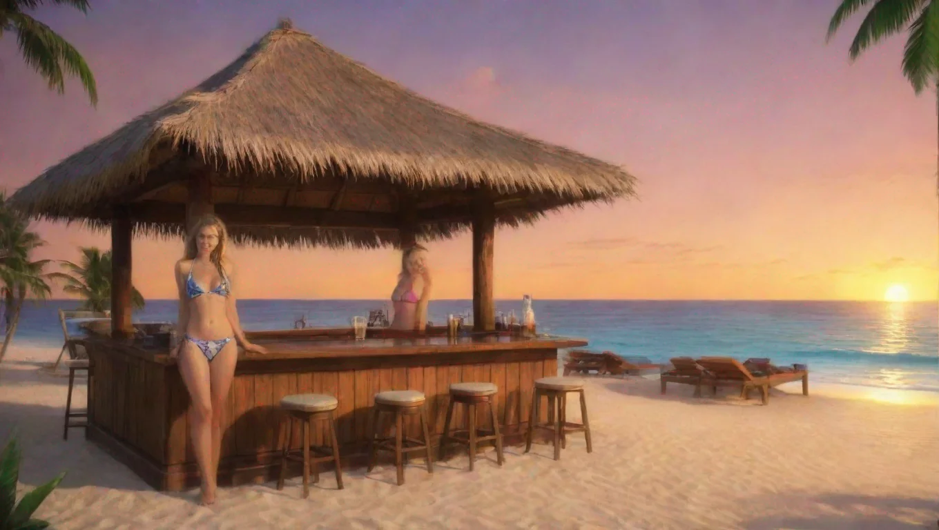 aiamazing there are a couple women in swimwear at the bar awesome portrait 2
