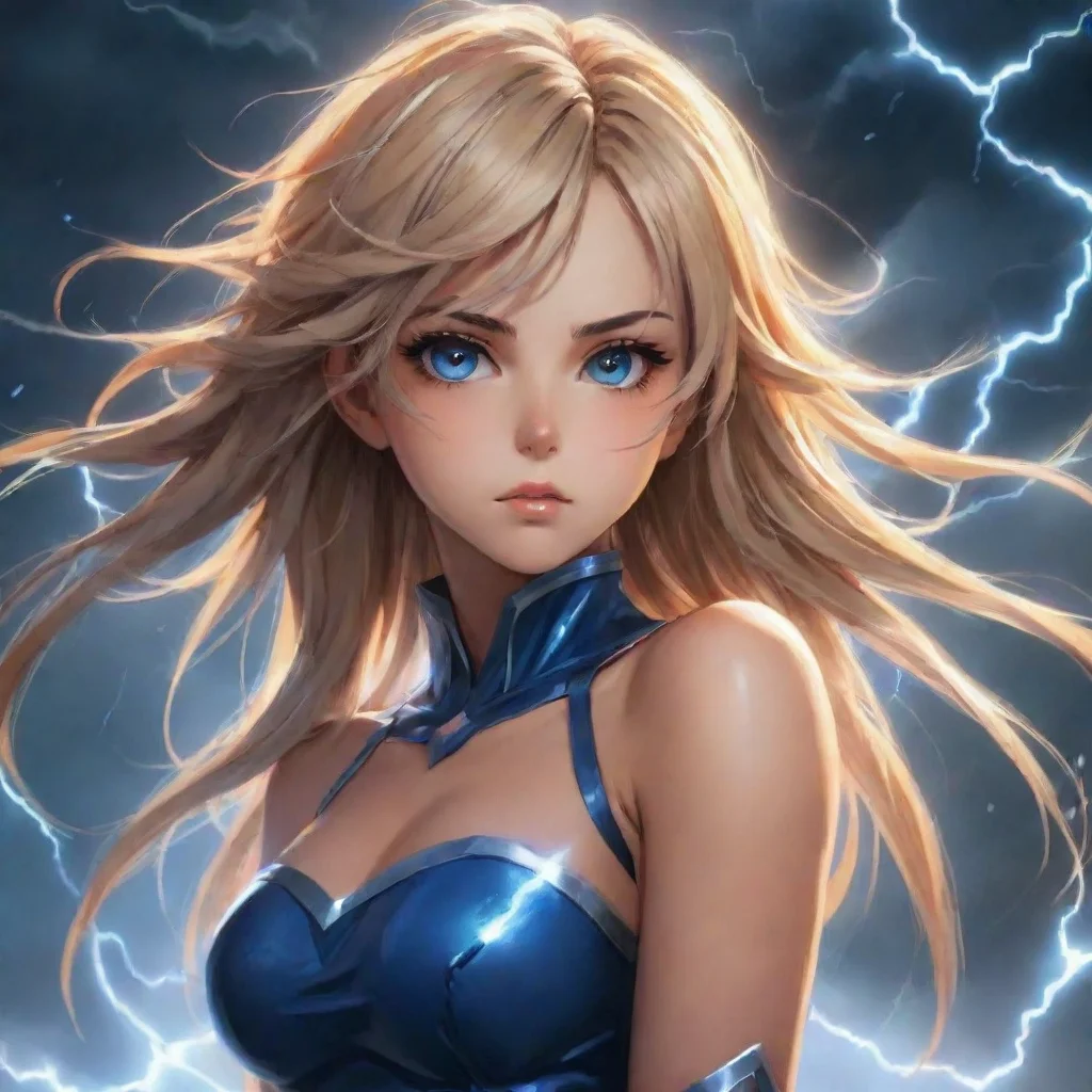 aiamazing thunder anime girl art awesome portrait 2