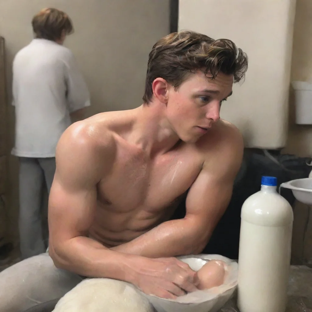 amazing tom holland getting milked art awesome portrait 2