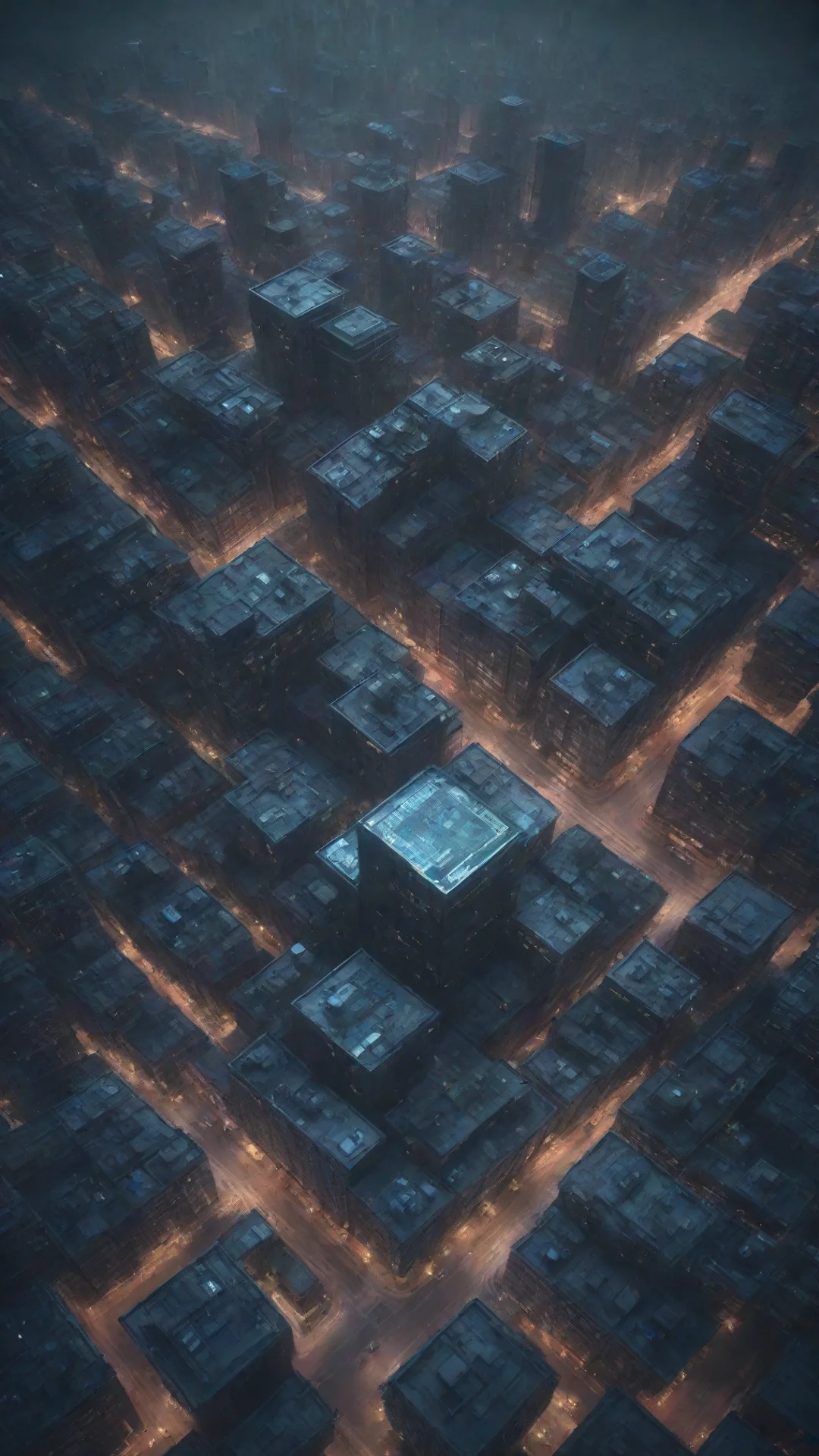 aiamazing top view of a cyber city creepy 3d render lighting moody top view fly thought on top awesome portrait 2 hdtall