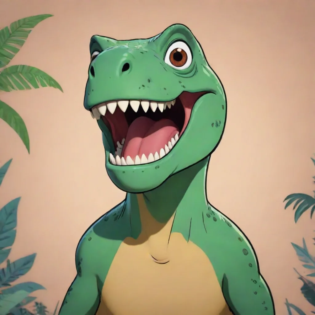 amazing trex hd aesthetic cartoon  awesome portrait 2