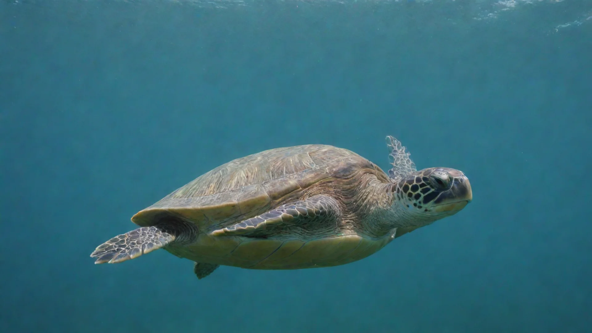 amazing turtle swims through the air awesome portrait 2 wide