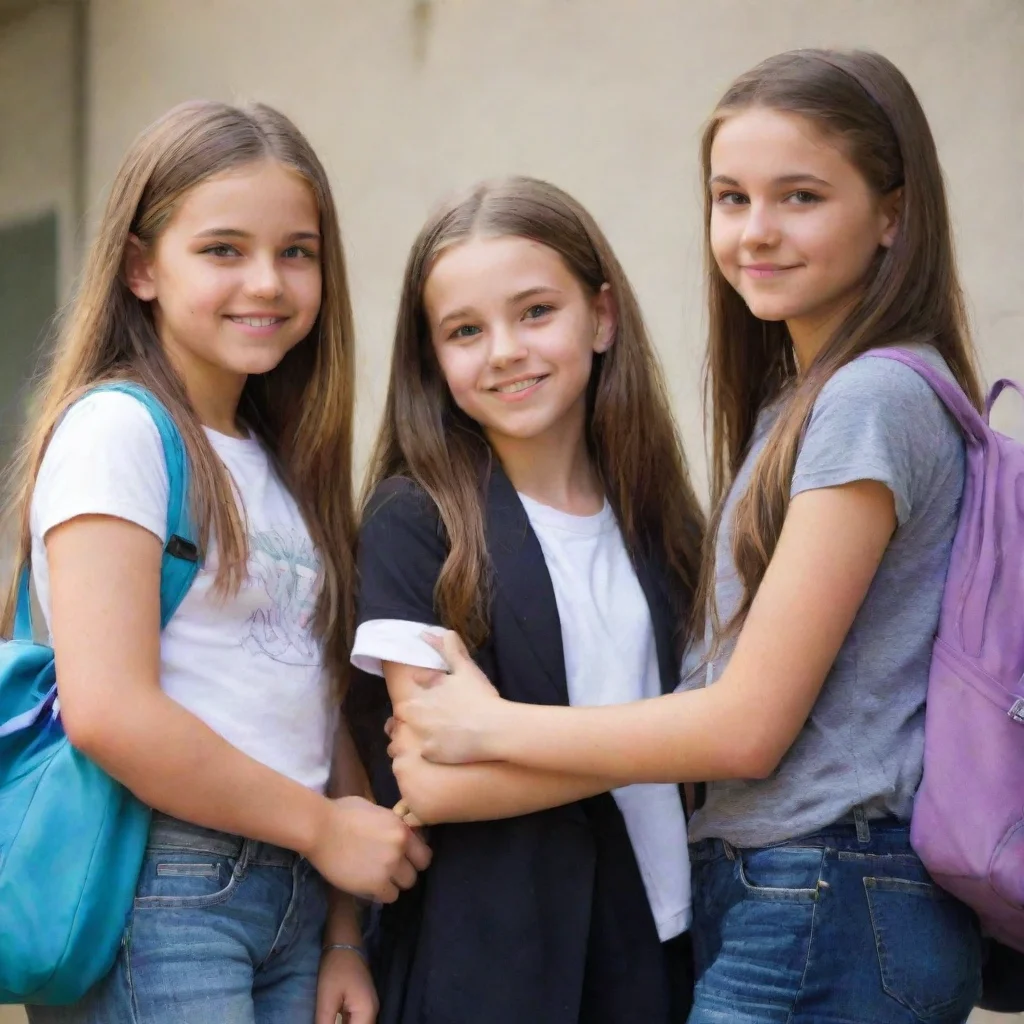 amazing tween girls at school awesome portrait 2