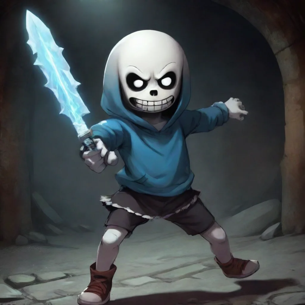 aiamazing underground undertale sans fighting chara art awesome portrait 2