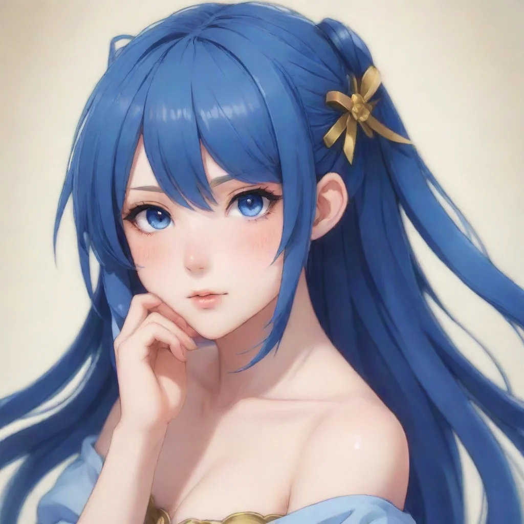amazing utaite girl blue skin awesome portrait 2