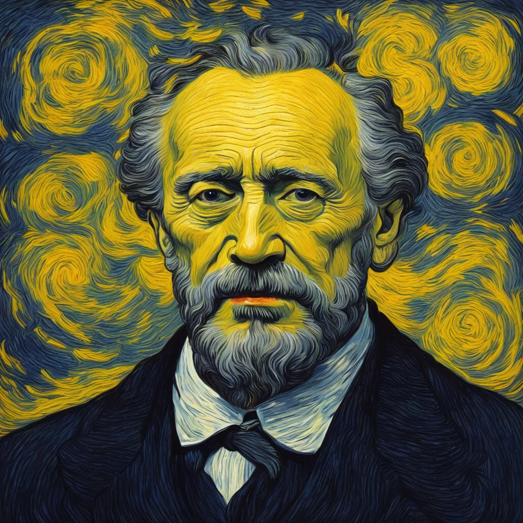 aiamazing vincent van gogh black awesome portrait 2