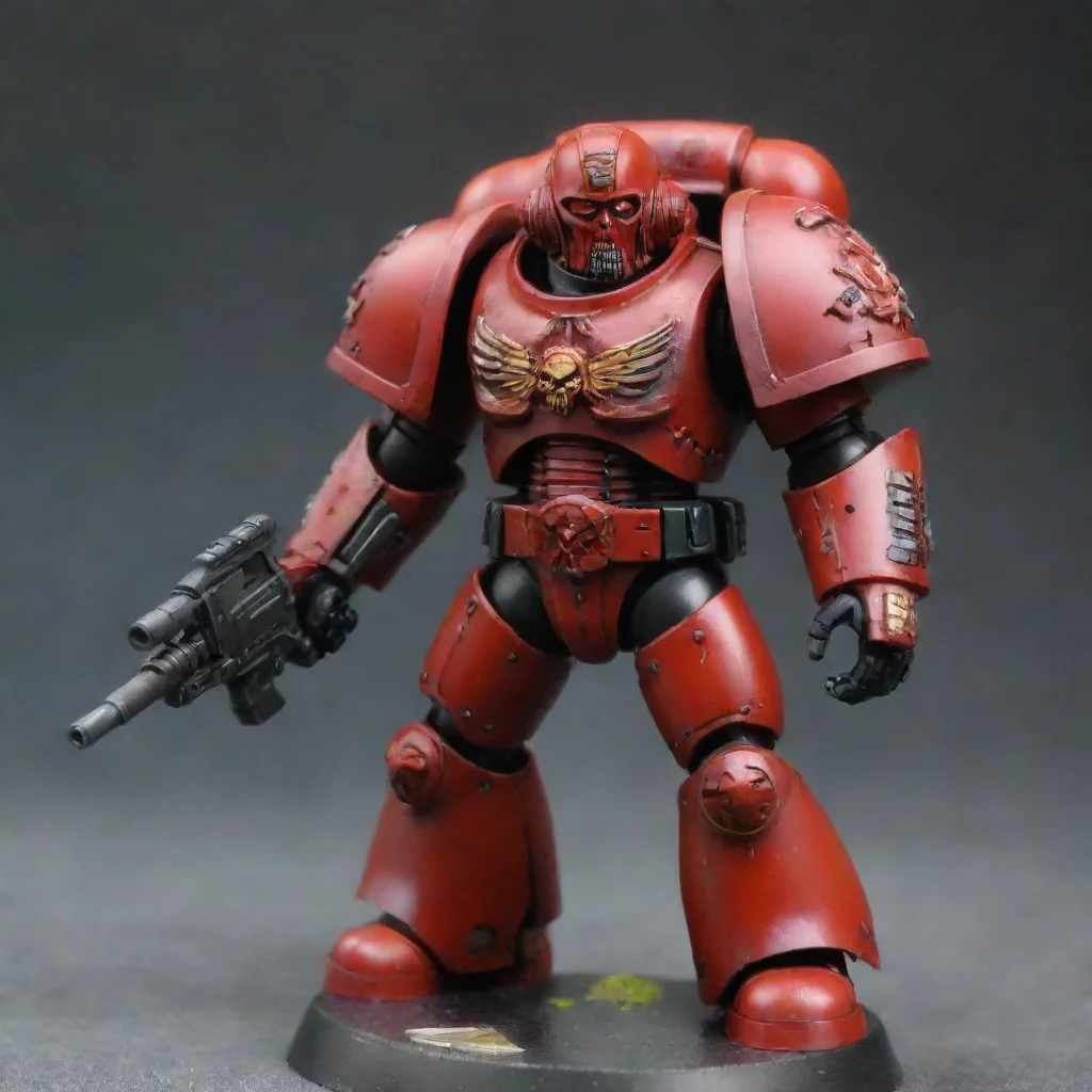 aiamazing warhammer 40k blood angels space marine with cybernetic eye awesome portrait 2