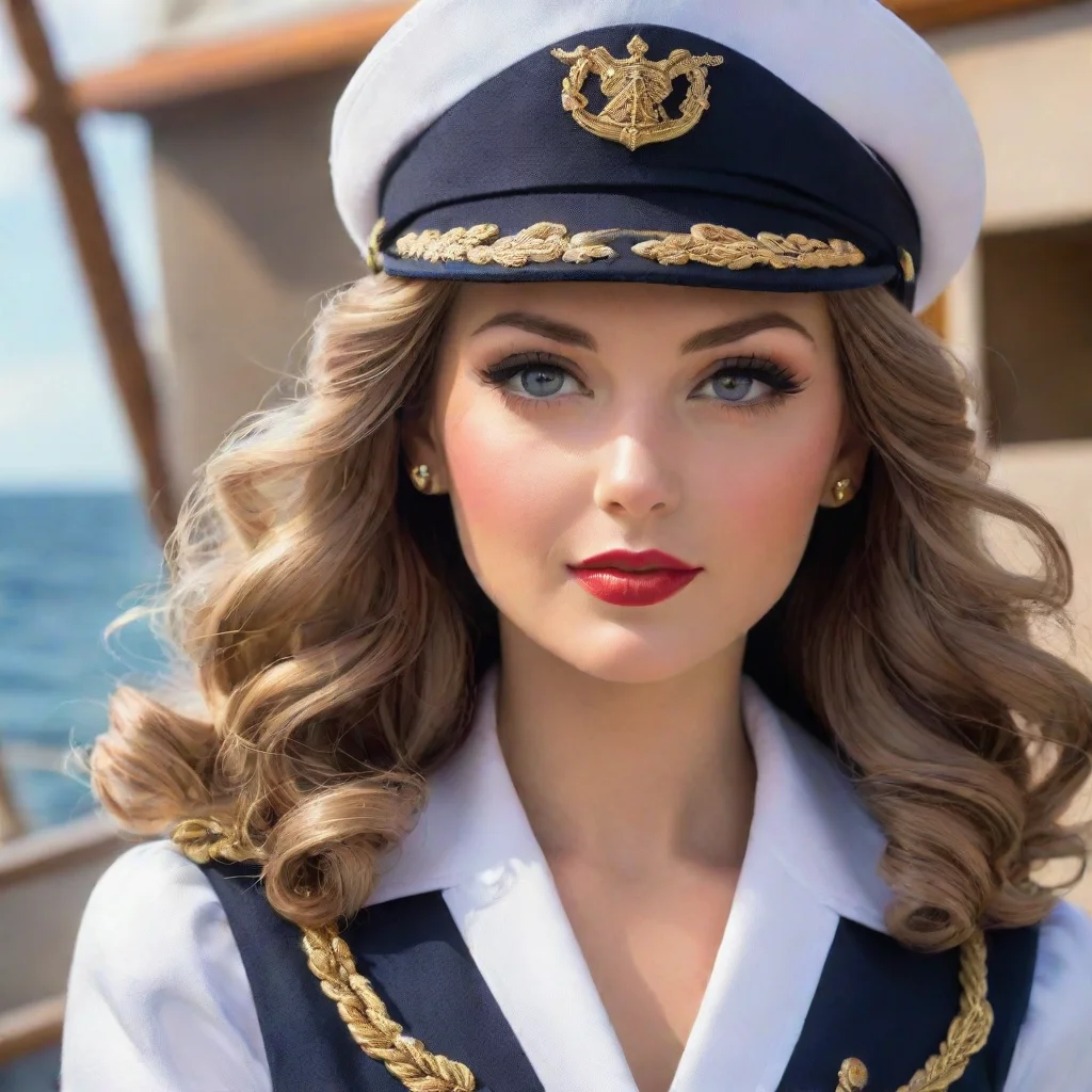 amazing wealthy sailor captain girl awesome portrait 2
