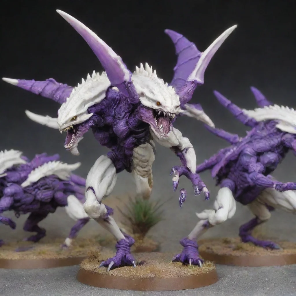 amazing white and purple tyranids awesome portrait 2