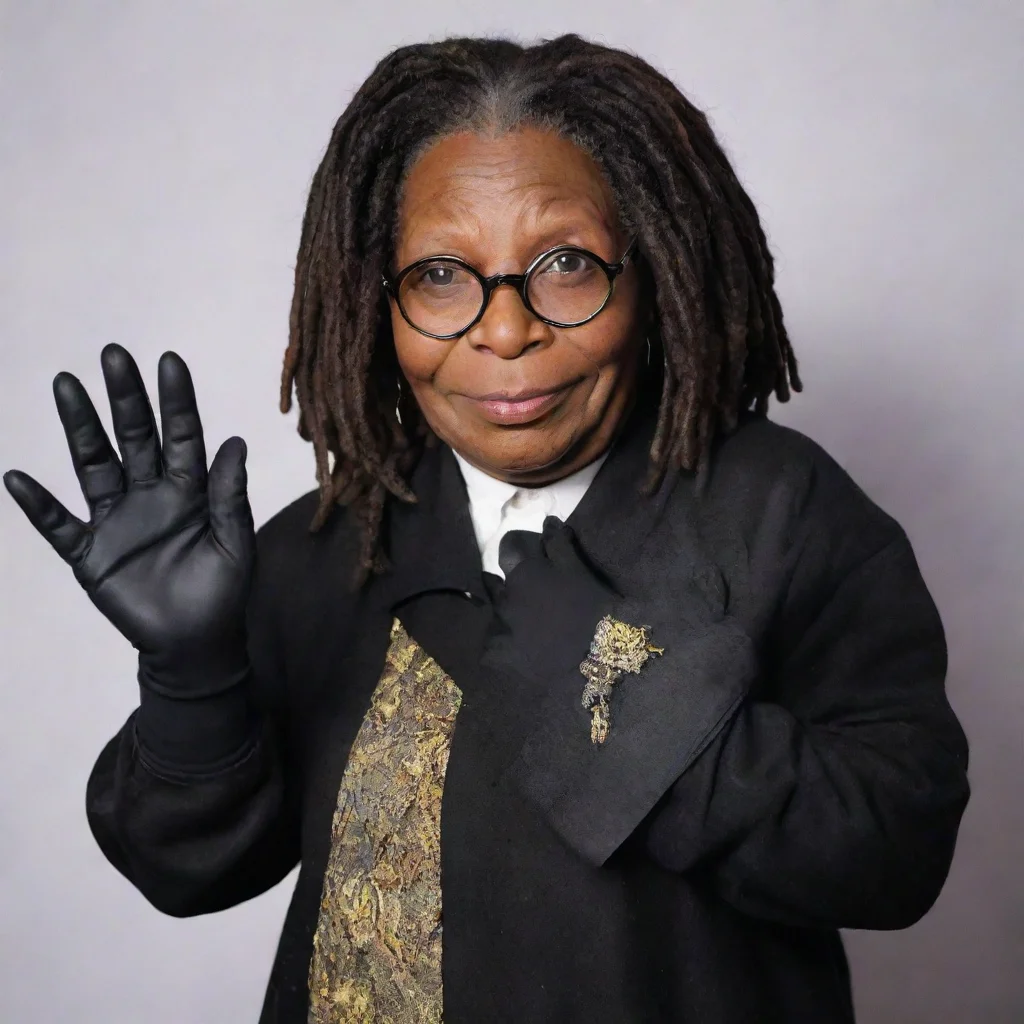 amazing whoopi goldberg with black gloves awesome portrait 2