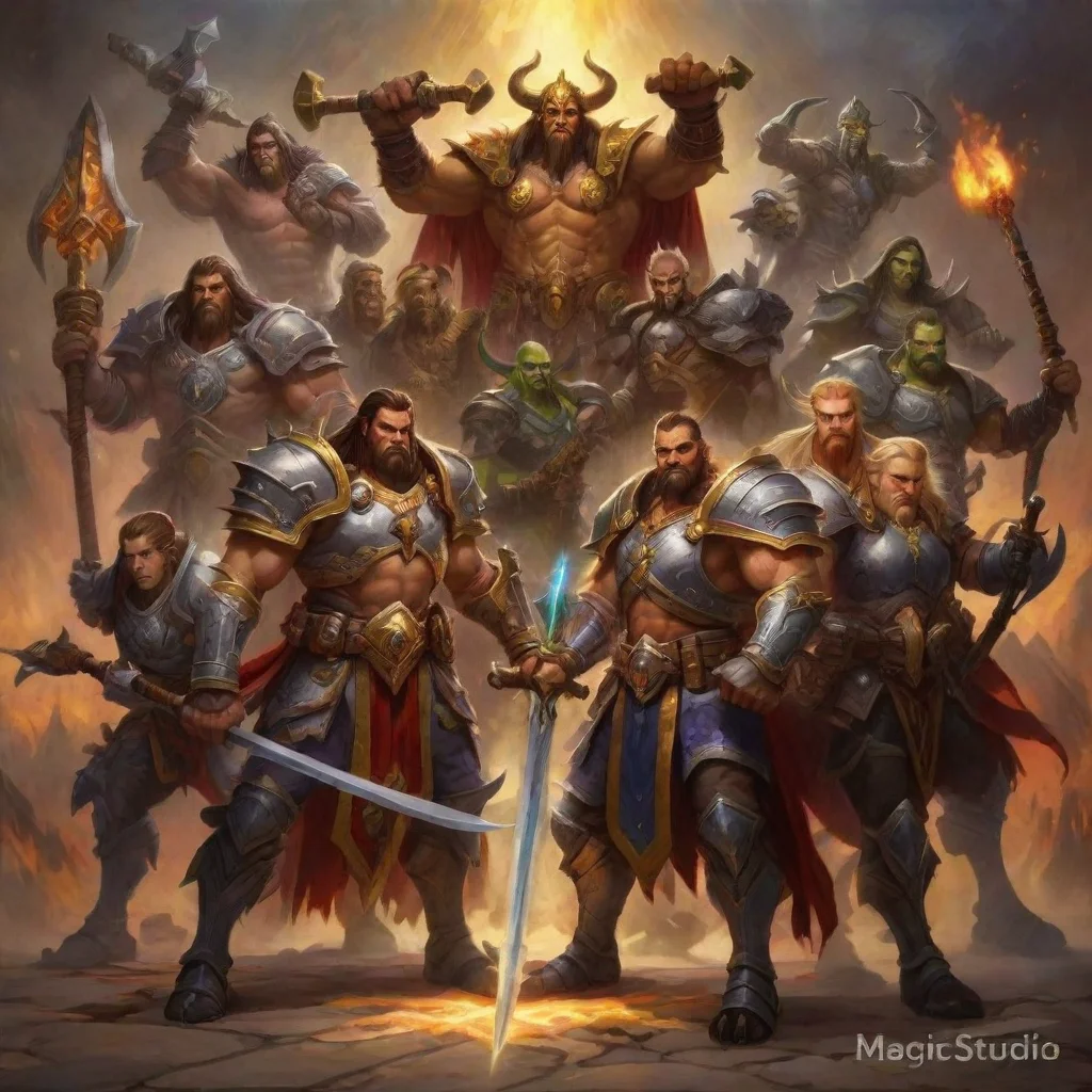 aiamazing world of warcraft paladin group awesome portrait 2