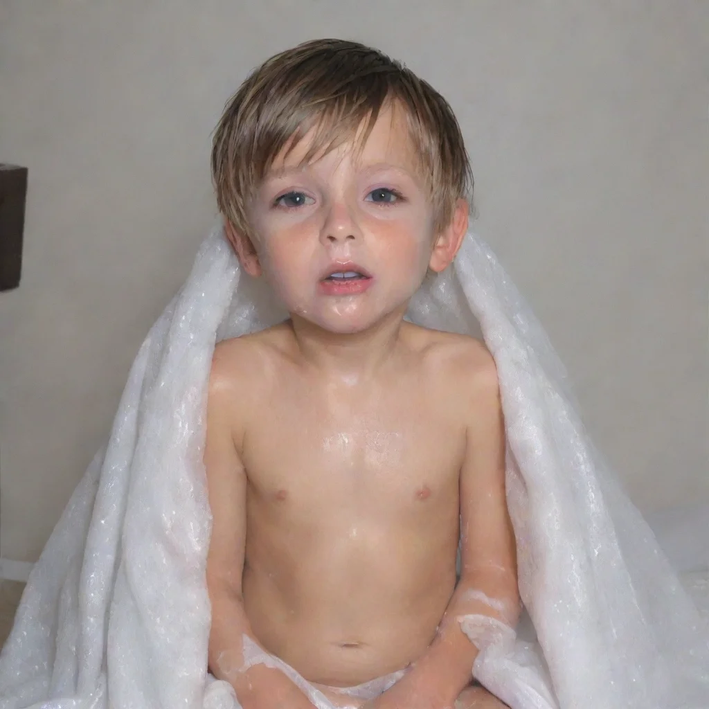 amazing young boy covered in sprem awesome portrait 2