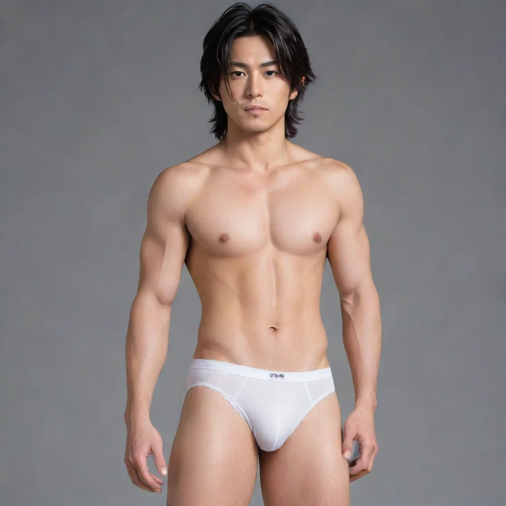 aiamazing yuya sakaki wearing white briefs awesome portrait 2