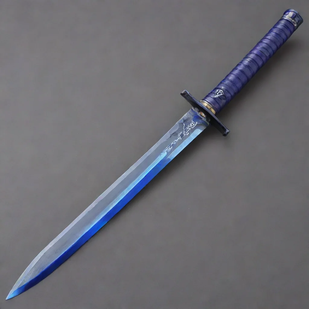 aiamazing zanpakuto dark purple hilt greyish blue blade awesome portrait 2