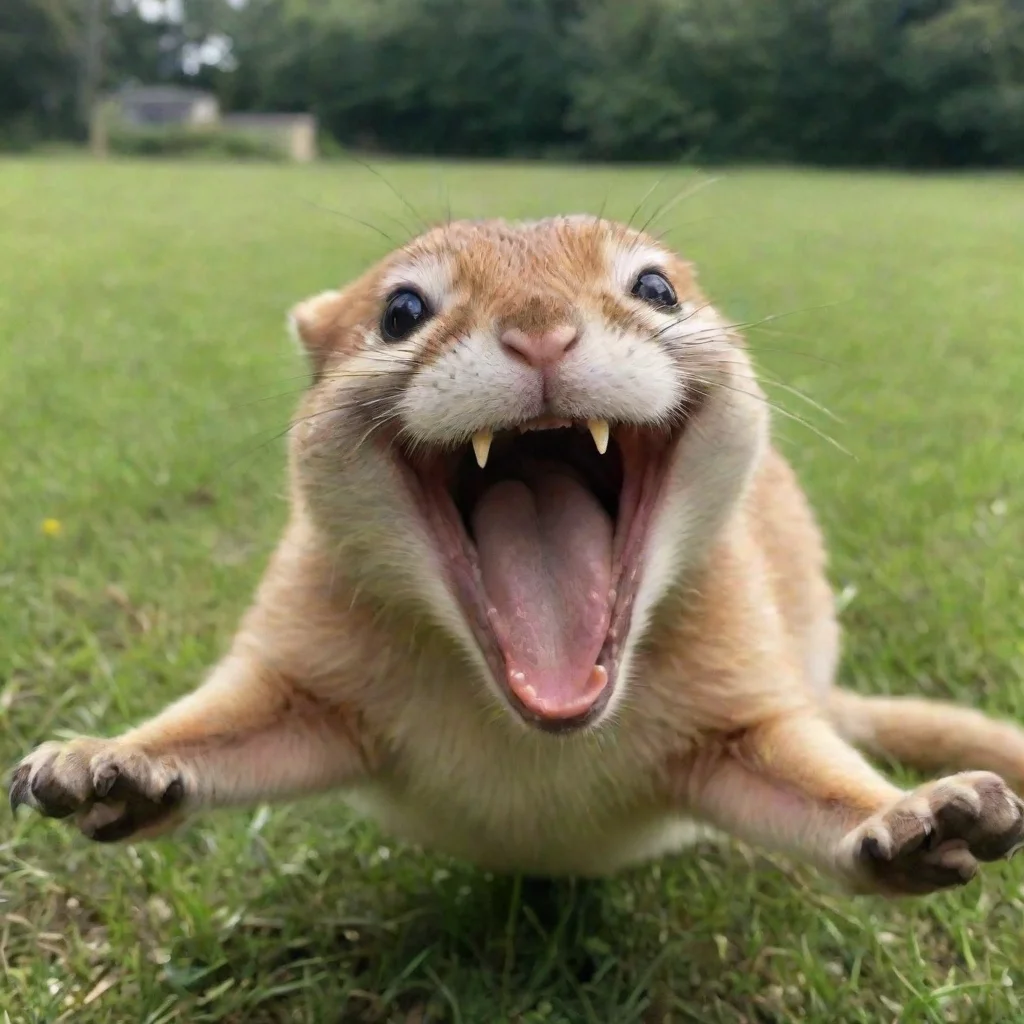 aian everyday animal that is very happy and excited