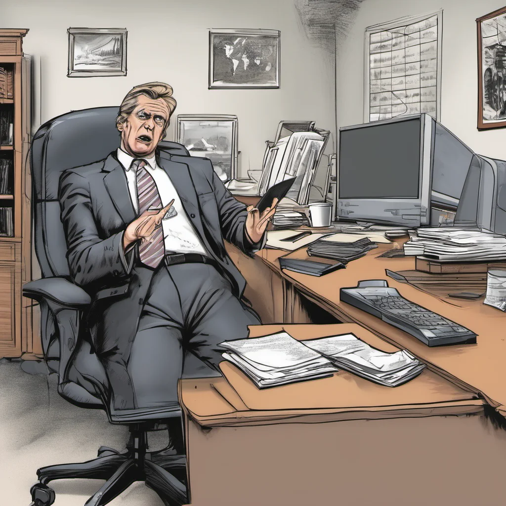 aian executive kidding in his office amazing awesome portrait 2