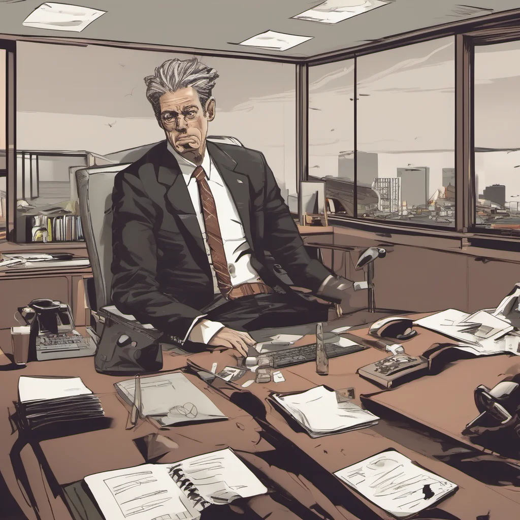an executive kidding in his office good looking trending fantastic 1