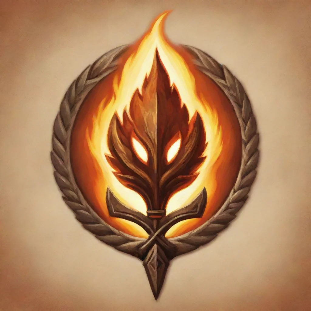 aiancient flame emblem for a desert warrior culture 